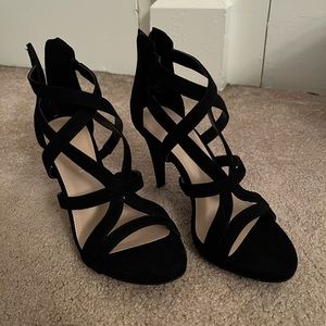 Kelly & Katie Black Strappy Heels